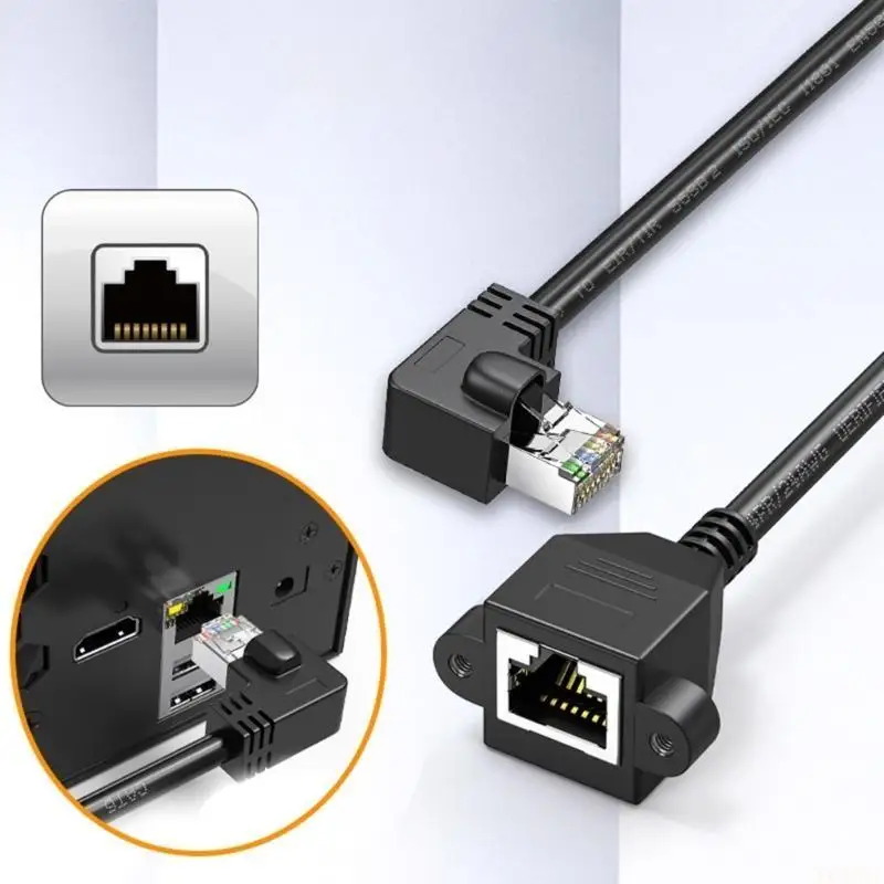 B03F Cat6 Ethernet Extension Cable RJ45 Rj45 Adapter With Multiple Angled Option FTP Shielded Connectors Compatible Cat5e Cat5