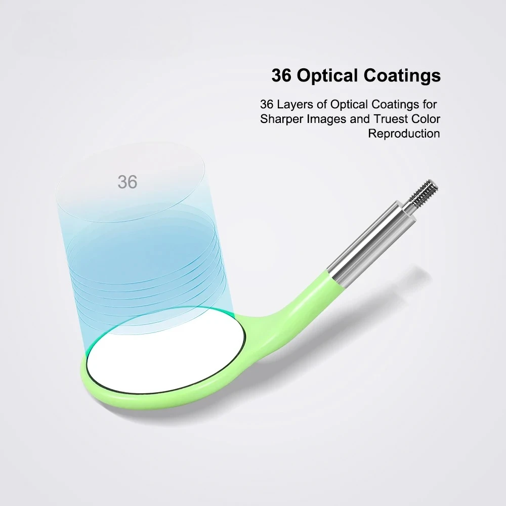 SYJH Dental HD Mouth Mirror Reflector Multifunction Checking Oral Detachable Antifog Replaceable 4 Colors Surface Exam Mirrors
