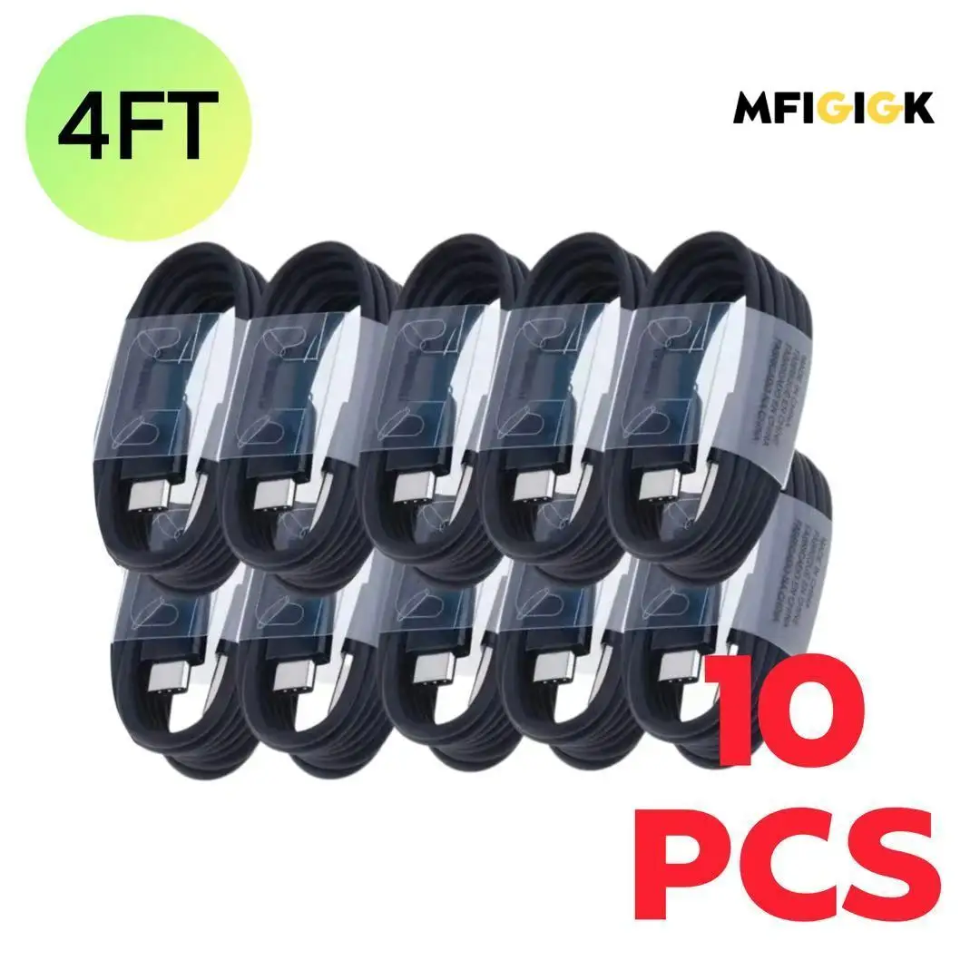 

MFIGlGK Bulk Lot 10x USB C Кабель 4 фута Быстрое зарядное устройство Тип C Шнур для S8 S9 S10 Note10 Android для Google для XiaomiMFIGK