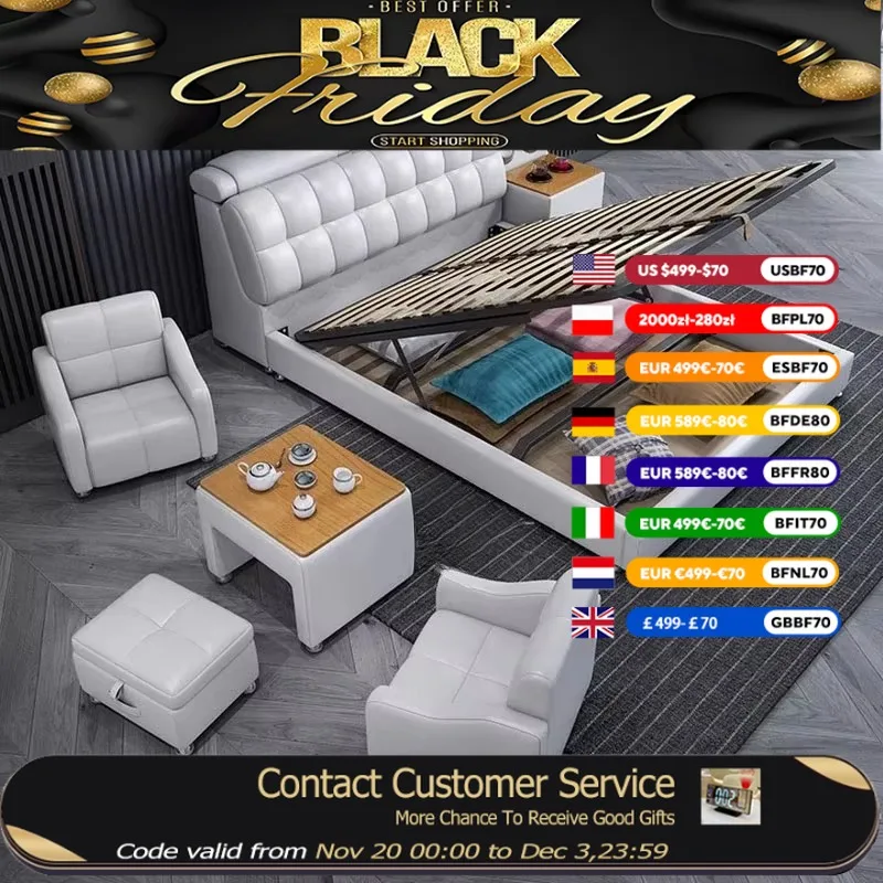 

Kids European Double Bed Queen Modern Whitr King Size Frame Double Bed Headboard Modern Cama Matrimonio Bedroom Furniture