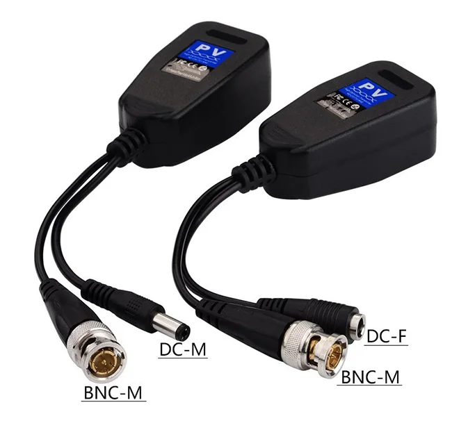 CCTV BNC Video Power Balun Transceiver do złącza CAT5e/6 RJ45 do kamer monitorujących