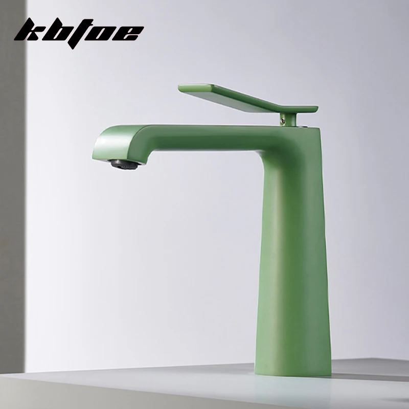 

Single Hole Brass Bathroom Sink Faucet Deck Mounted Cold Hot Water Mixer Tap Vanity Water Saving Basin Tap Luxury Modern Crane