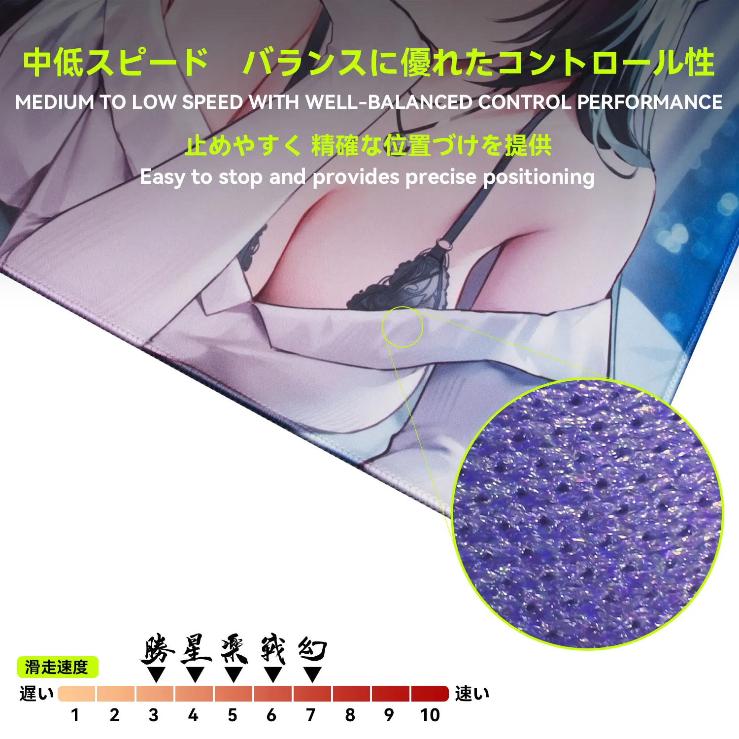 TALONGAMES Hoshi Gaming Mouse Pad 330×260mm Control Type Fabric Surface Non-Slip Rubber Base Compact Esports Mousepad FPS MOBA