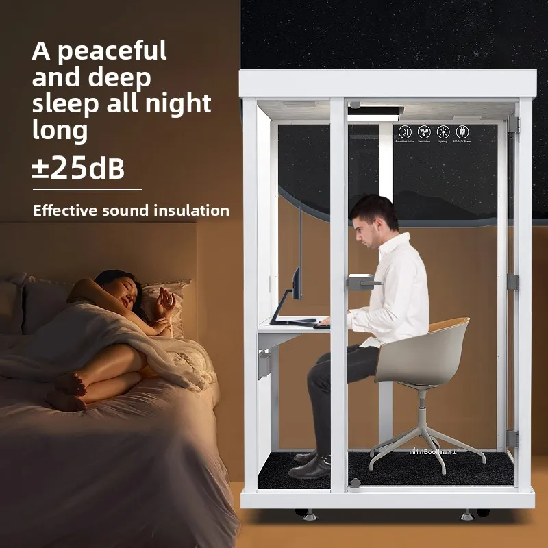استوديو تسجيل قابل للإزالة، تيار مباشر، غرفة عازلة للصوت، غرفة البيانو المنزلية، كابينة هاتف مكتبية صامتة