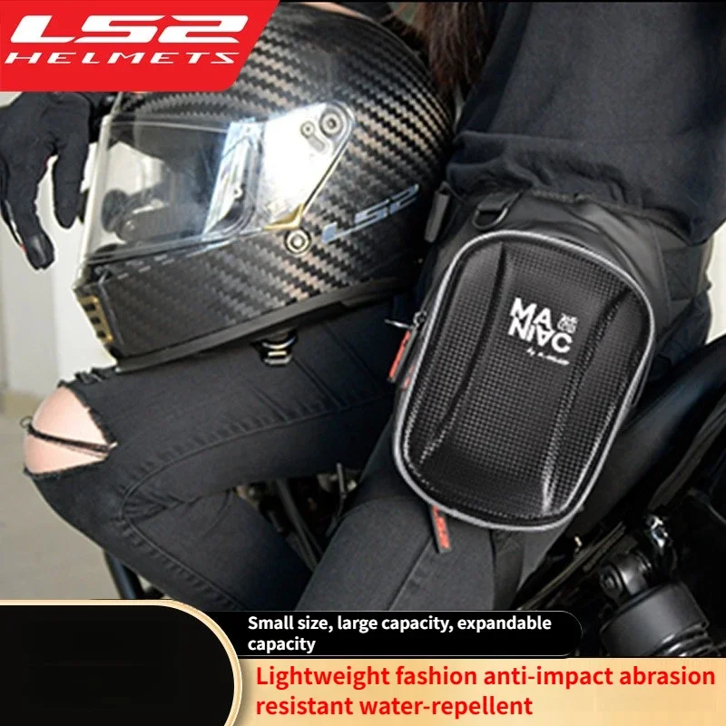 Ls2 motocicleta perna saco de alta capacidade coxa cinto hip bum à prova dwaterproof água moto equitação cintura saco viagem ao ar livre fanny pacote