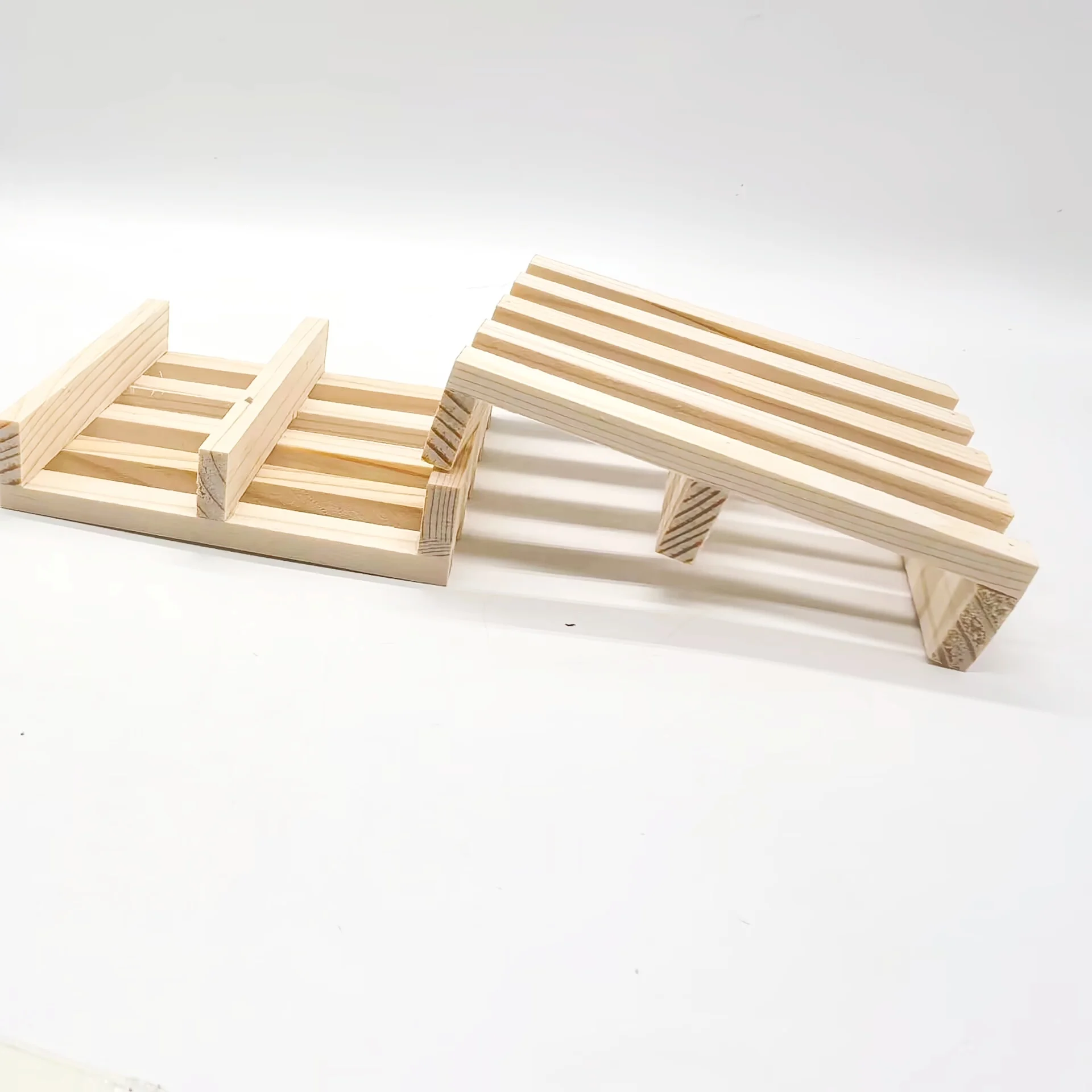 RC 1/14 2pcs Wooden Pallet for Hydraulic Linder Forklift for Tamiya Hydraulic Excavator Loader Dump Truck Tripper DIY Parts