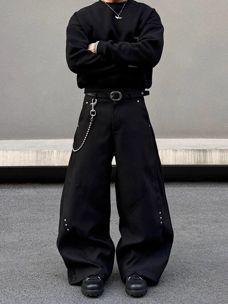 

Американские брюки High Street с широкими штанинами West, мужские брюки Bla, повседневные брюки свободного покроя, молодежный летний тур