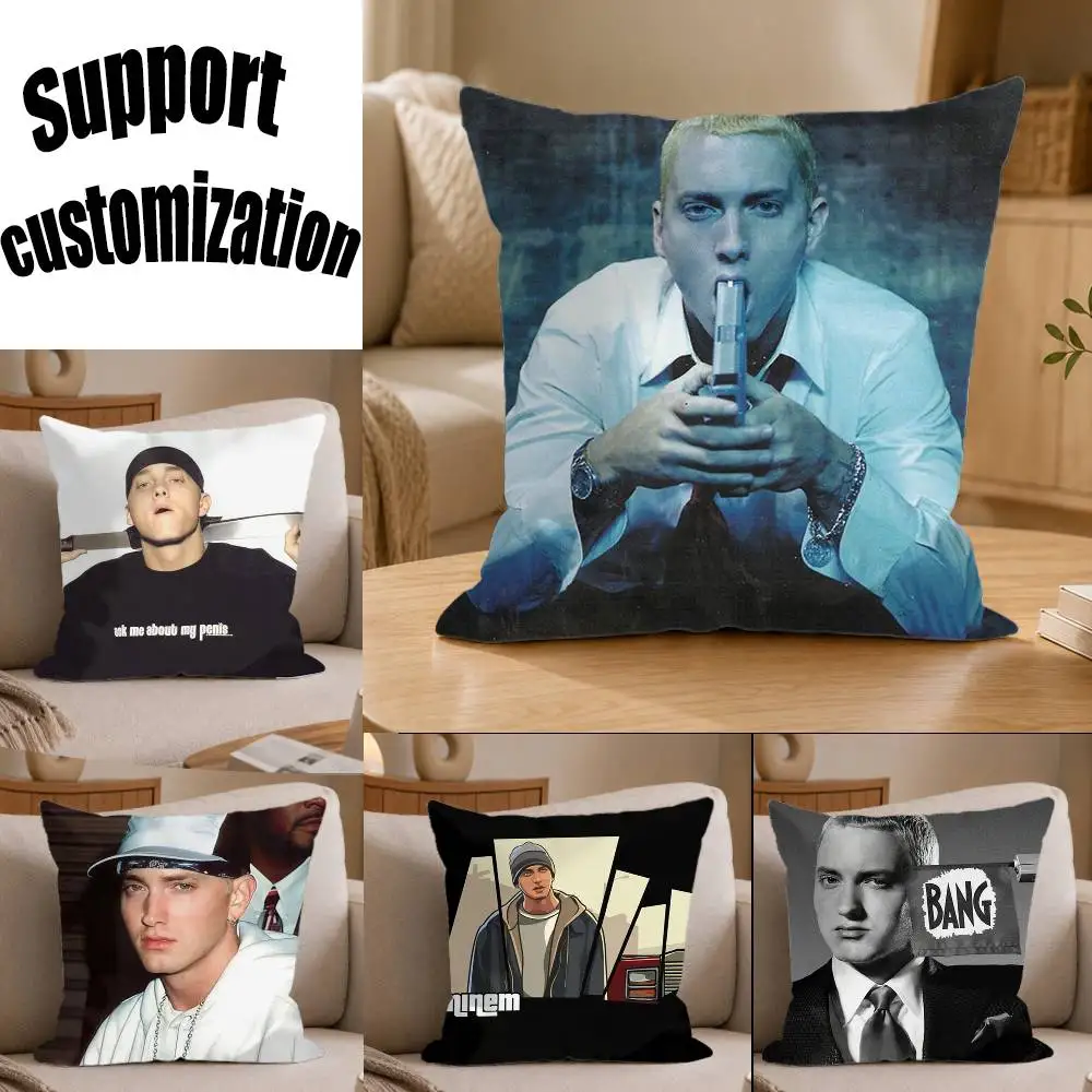 

Slim S-Shady E-Eminem-S Rapper Square Sofa Pillow Cover Solid Color Living Room Home Decor Cushion Case