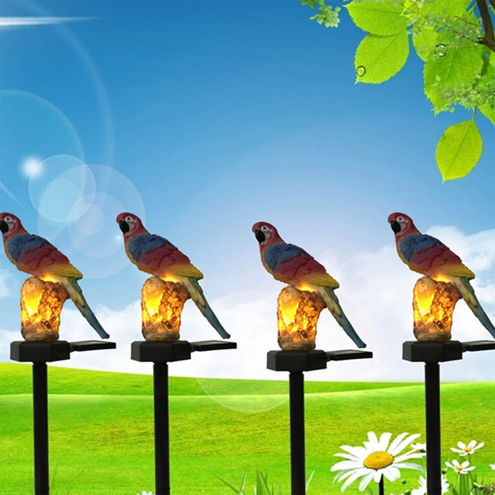 

1Pcs Solar Powered Parrot-Shaped Garden Lamp Outdoor Decorative LED Ground Light for Pathway Driveway Patio Flower Bed Lawn Yard