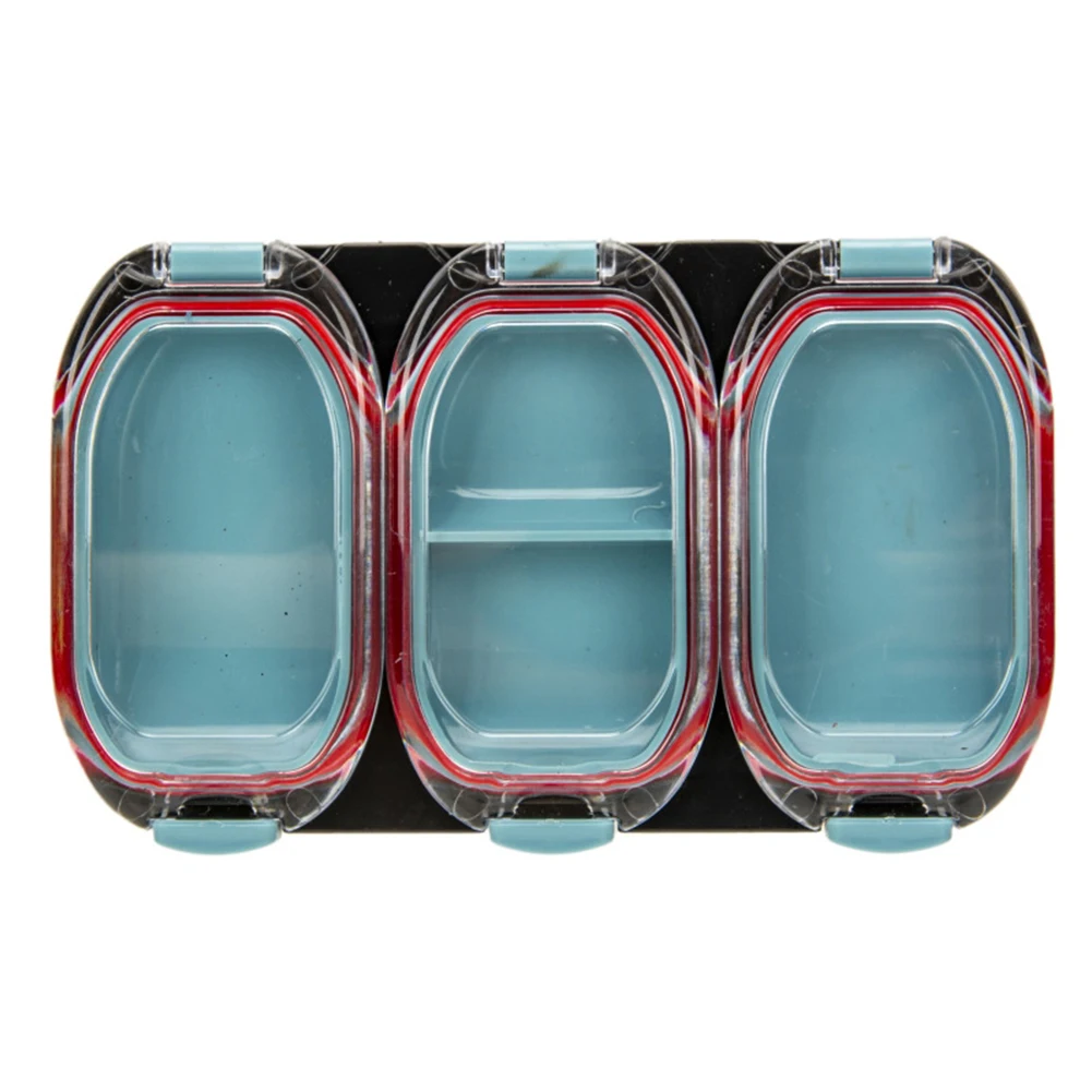 1pc 3 Compartments Magnetic Transparent Cover Fishing Hooks Box Storage Trays Hooks Waterproof Fish Hook Lure Box Accessories