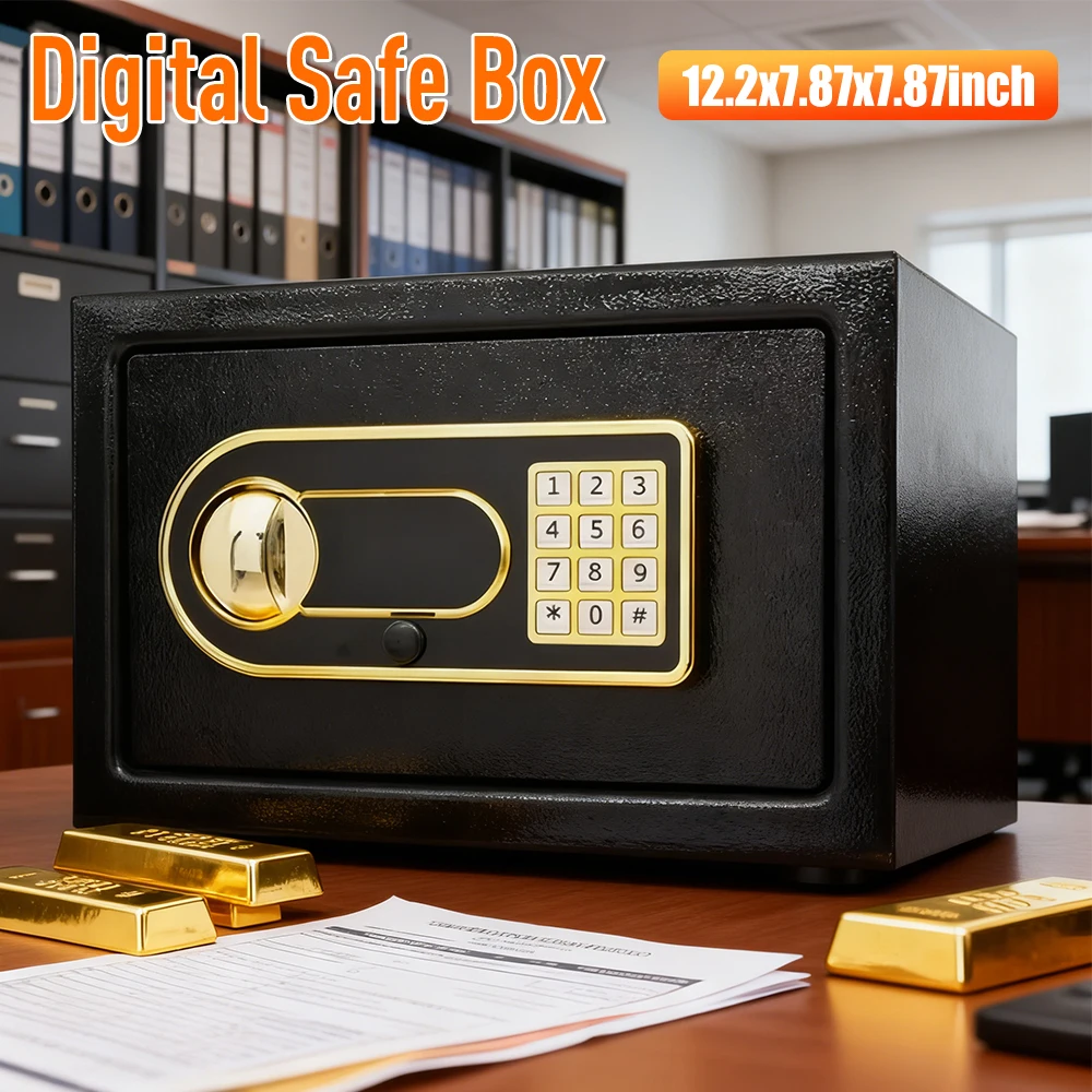 

Electronic Deluxe Digital Security Safe Box Key Keypad Lock Cabinet Home Office Hotel Business Jewelry Cash Use Storage money