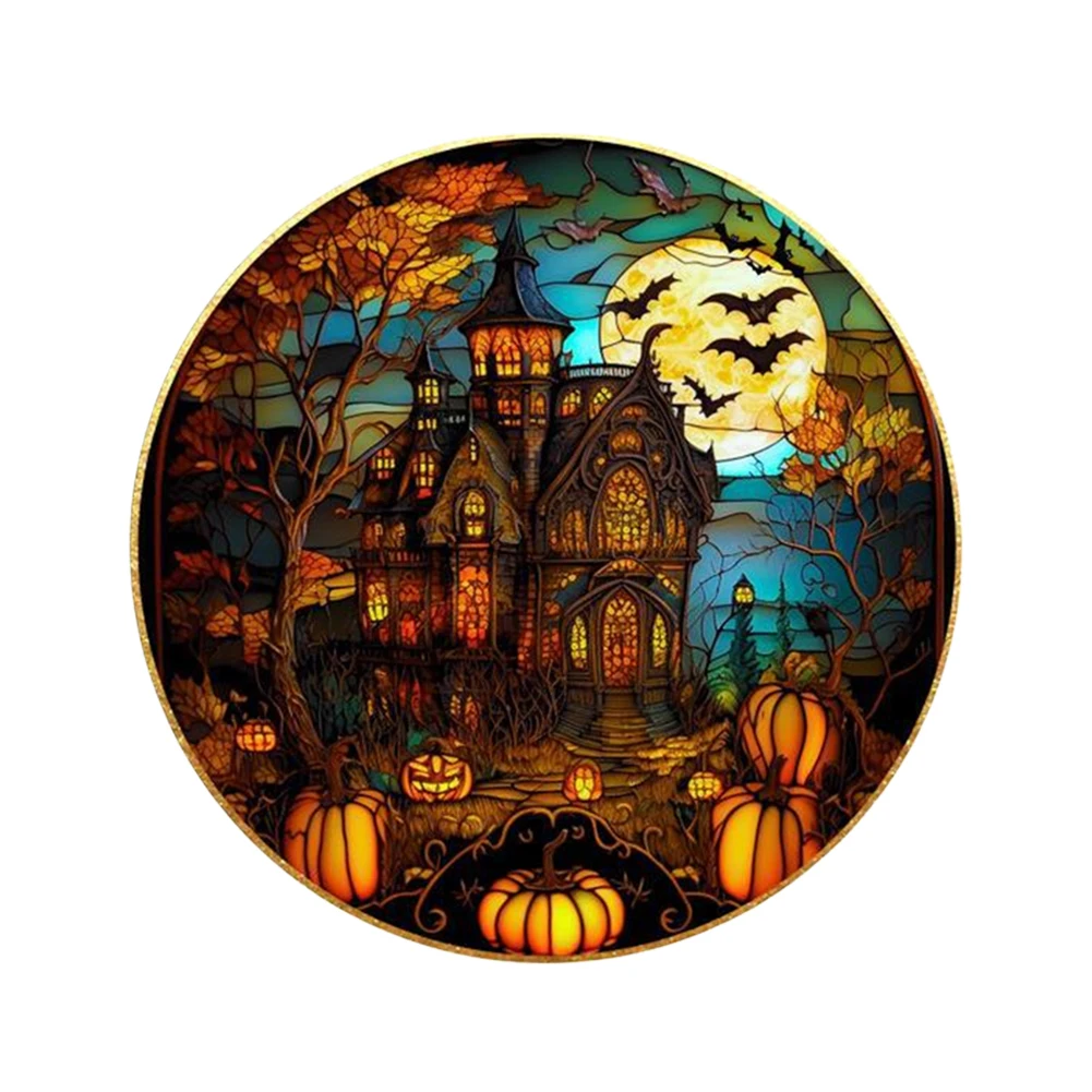 

Halloween Horror Castle Window Sticker Decorative PVC Window Glass Sticker Festival Theme Removable for Party Home House Decor