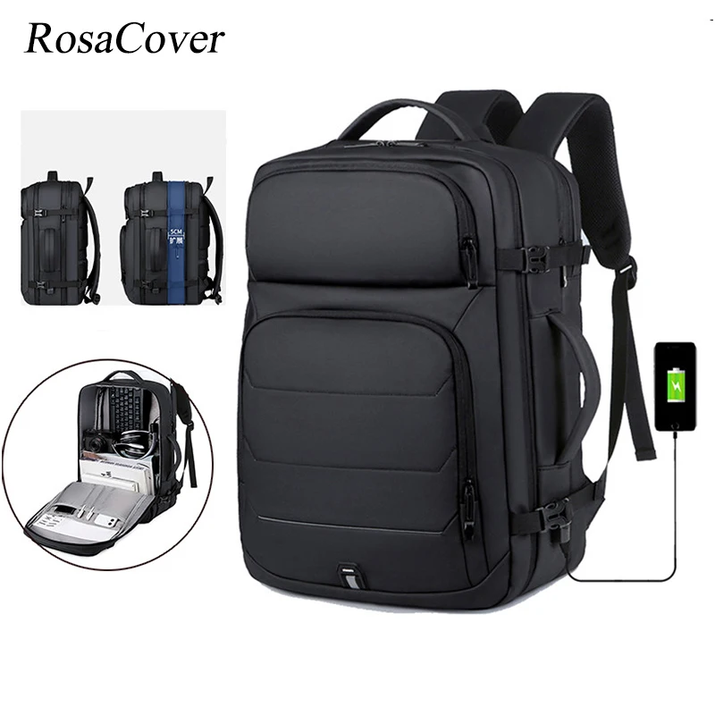 

New Expandable Men‘s 17 Inch Laptop Backpacks Waterproof Notebook Bag USB Schoolbag Sports Travel School Bag Mochilas Backpack