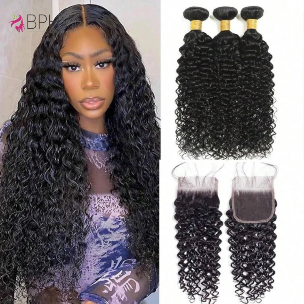 

Кудрявые вьющиеся пучки человеческих волос с застежкой 4X4 Кудрявые бирманские вьющиеся пучки волос Необработанные необработанные 100% плетение наращивания волос 12A