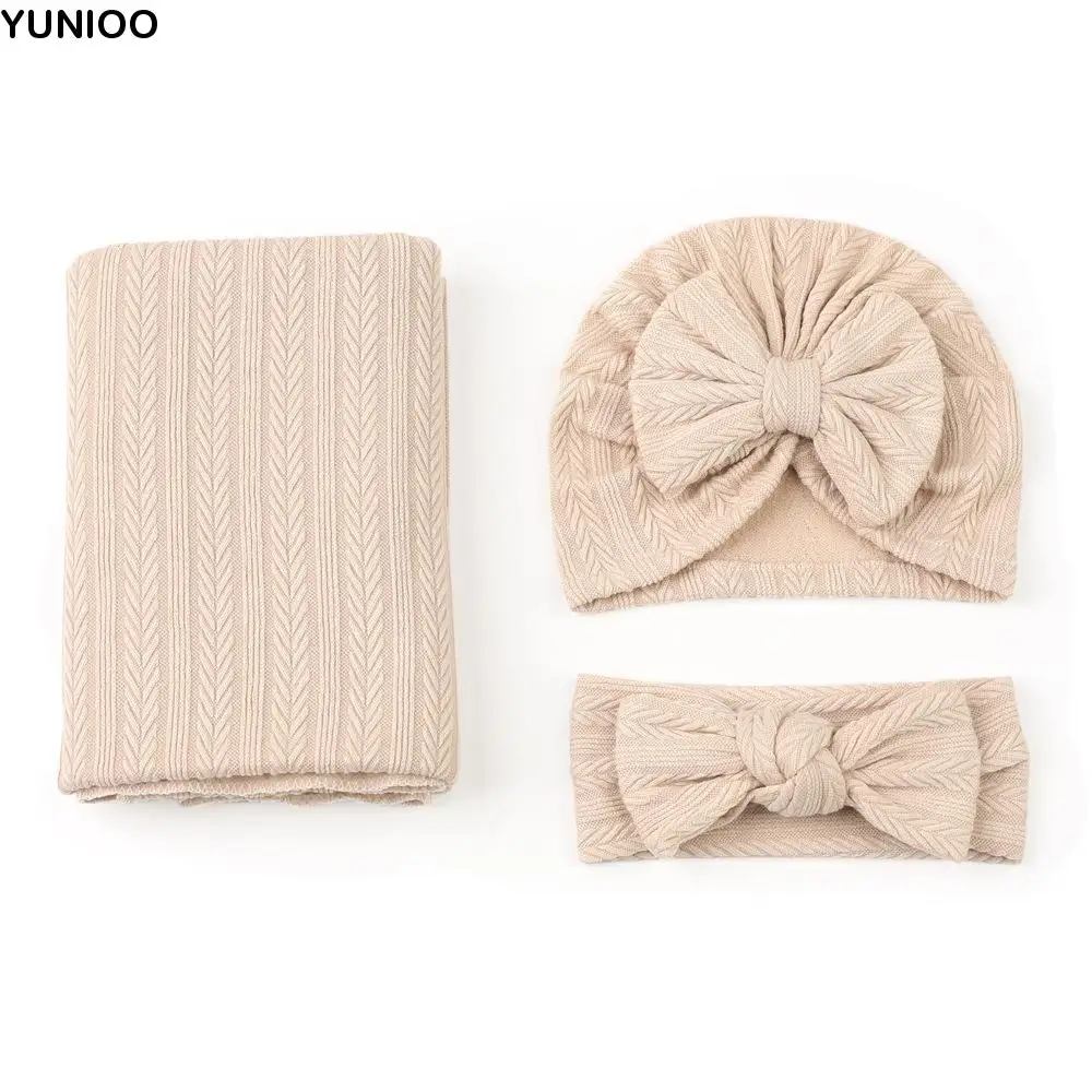 التفاف مع Bowknot الوليد التصوير بطانية بلون خفيفة الوزن المواد الرضع قماط بطانية قابل للتعديل التفاف