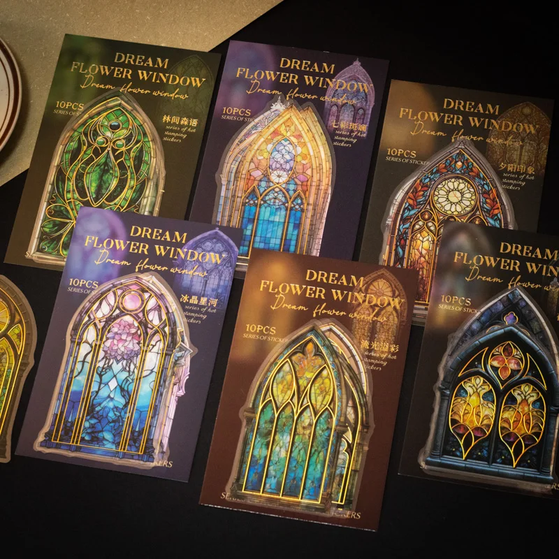 

6 упаковок/лот, цветочное окно, серия «Мечта», милая милая декоративная наклейка для домашних животных в стиле ретро