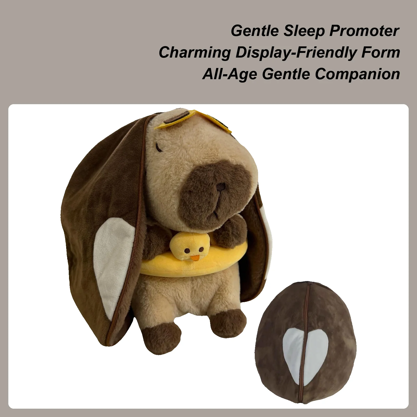 

Breathing Capybara Plush Toy with Adjustable Music Cute Stuffed Animal for Kids Teens Birthday Gift Stress Relief Home Decor