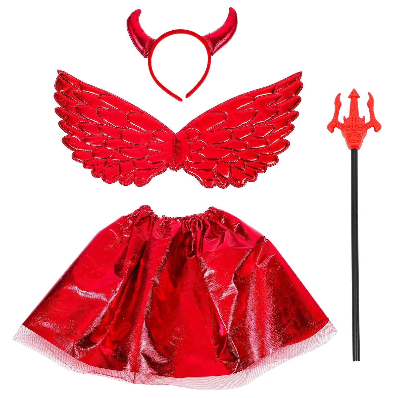 

1Set Halloween Devil Horn Cosplay Props Set Kids Costume Party Decor Lifelike Accessory Cosplay Devil Prop Halloween Costume