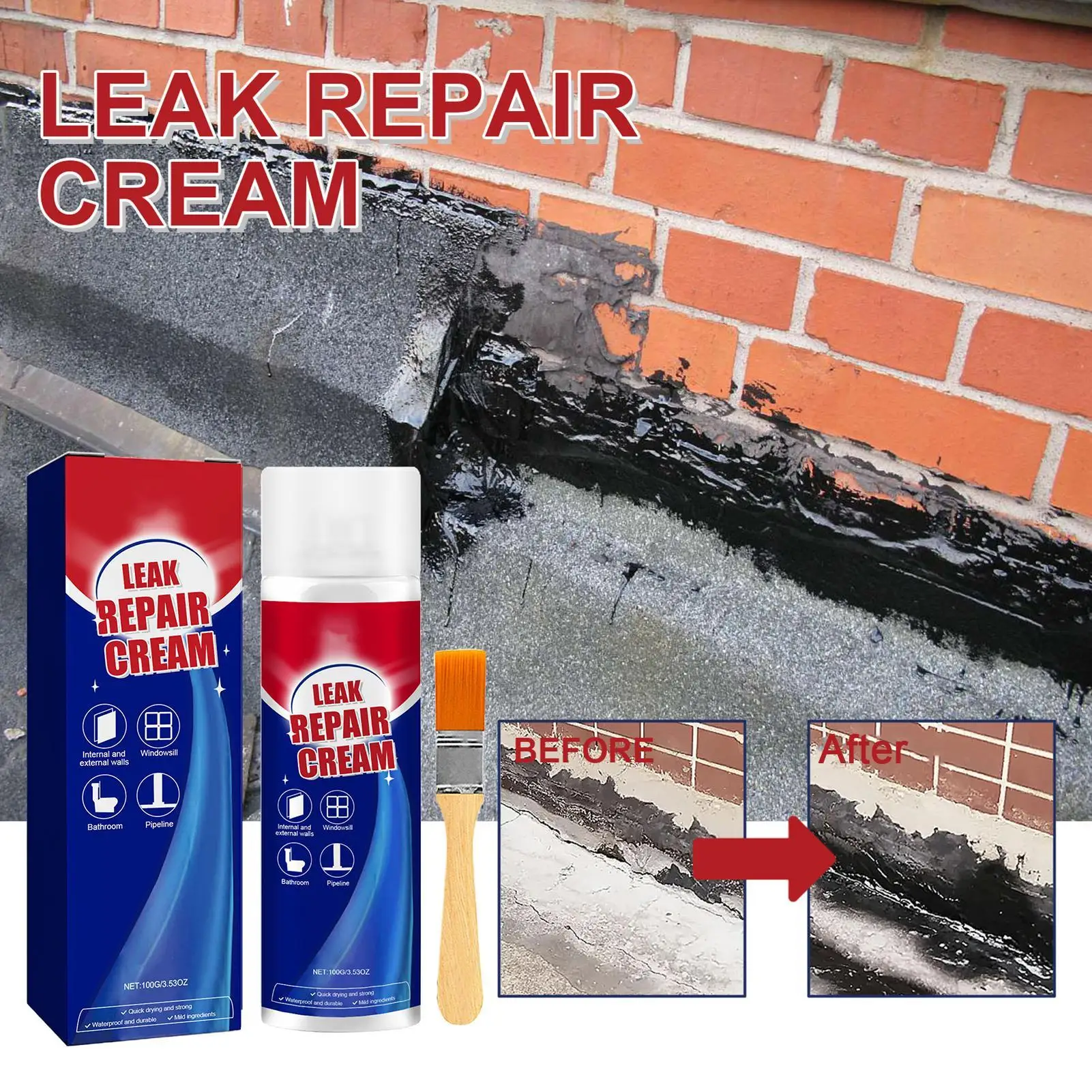 100ml Sealant Spray Wall Roof Patch Sealer Spray Wall Gap Filler Coating Accessory Long Lasting Sealant for Tile Gutter Concrete