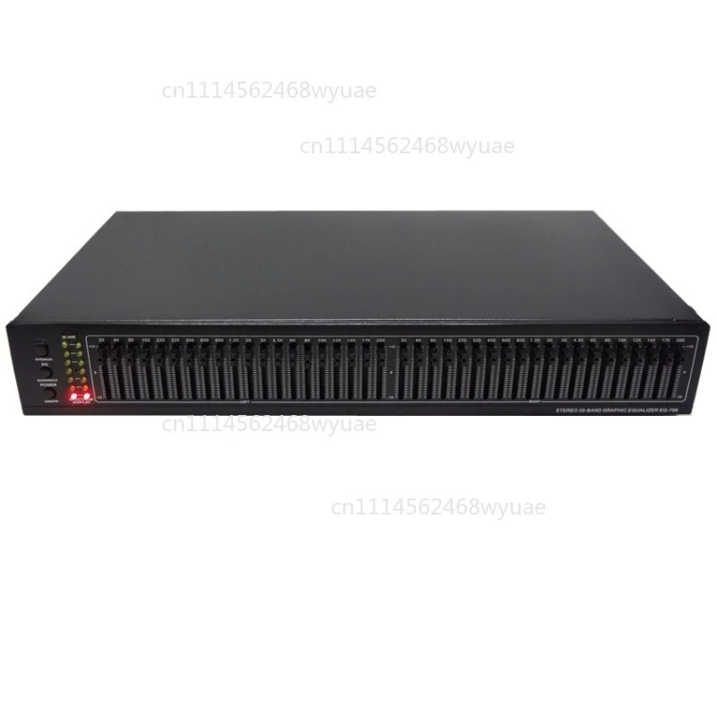 Dual 20 Segment Stereo Equalizer Amplifier Preamp EQ Tone Treble Midrange Bass 40-Band Equalizer Built-In Bluetooth EQ-799