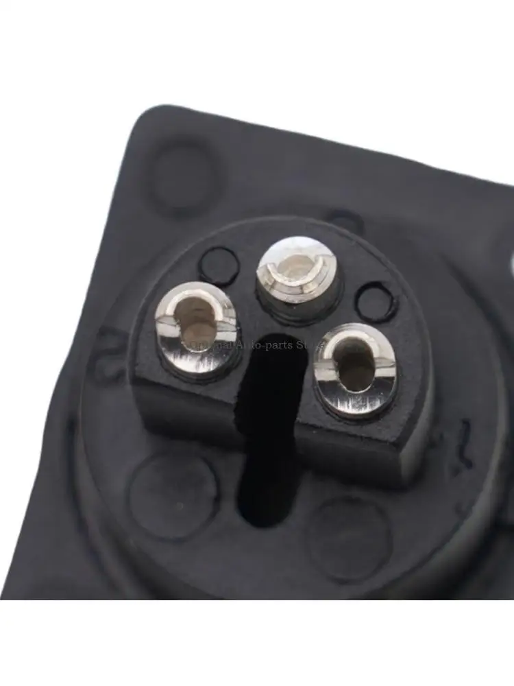 

Female Plug Socket Mobility Scooter Panel Mount Port Easy Installation Auto Replacement Part 3 Pin Socket Connector