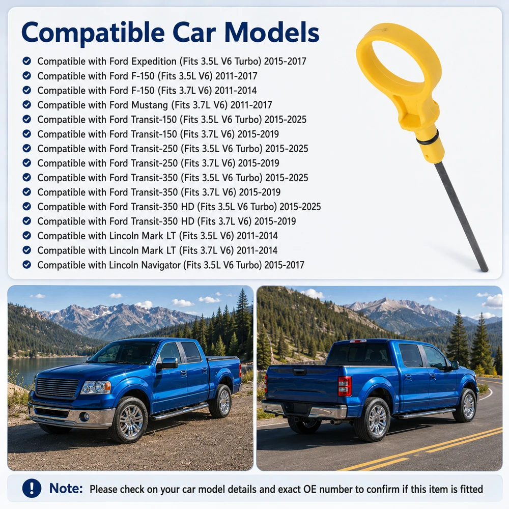 BR3Z-6750-B BR3Z6750B 921252 For Ford Expedition F-150 Mustang Transit-150 250 350 For Lincoln Mark LT Engine Oil Level Dipstick