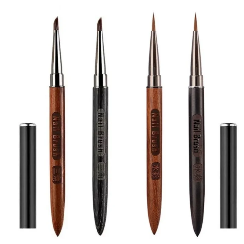 1/3 pièces mélange bois Gel peinture brosse Nail Art pour Gel pointe Extension constructeur accessoire Nail Art brosses manucure UV Gel ongles brosse