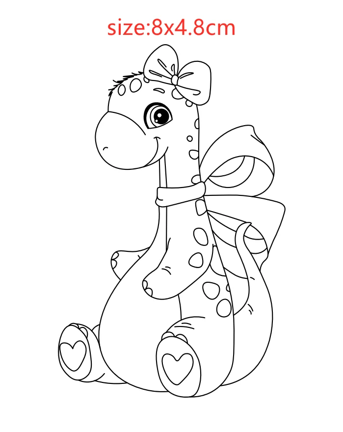 Clear stamp and Meatl Cutting Animal dinosaur Transparent DIY Silicone Seals Scrapbooking Card Decoration image 2