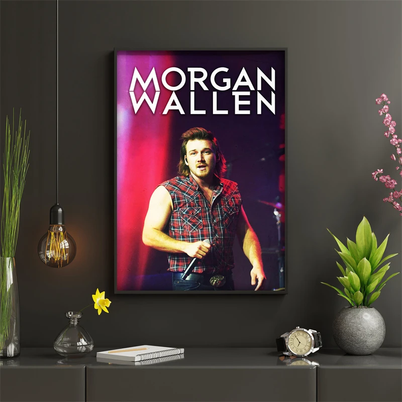 Pop Rock Morgan Wallen Poster Set Aesthetic 2023 Rapper Music Album Cover Single Canvas Print For Wall Art Home Club Room Decor