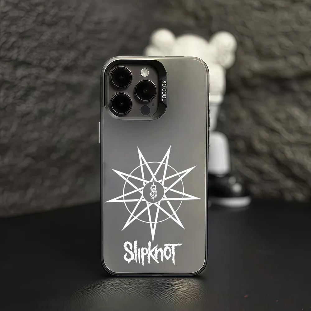 S-Slipknot Heavy Mental Music Phone Case For IPhone 12 11 13 14 15 16 17Max Pro Plus Mini Protective IMD Color Cover