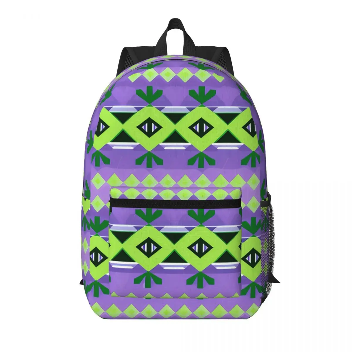Aztec Tribal Print Pattern Decorative Tiles Student Backpack School Bag Hiking Travel Daypack for Boy Girl Bookbag Shoulder Bags