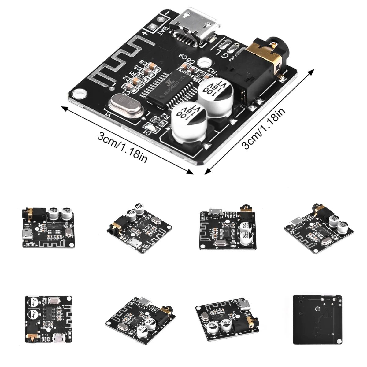 10PCS VHM-314 Bluetooth decoding board MP3 lossless car speaker amplifier BT5.1 supports WAV+APE+FLAC+MP3 lossless decoding