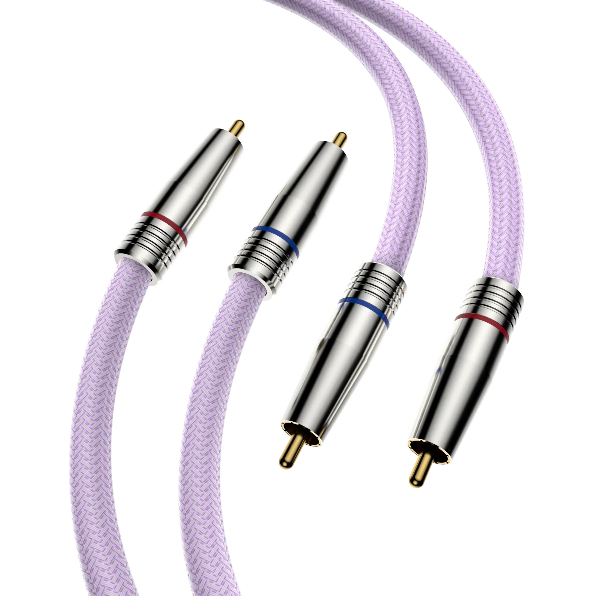 Audiocrast A85 Pure Silver RCA Audio Cable Purity 99.998% & PTFE Insulation 4N Pure Silver HiFi Audio RCA intereconnect