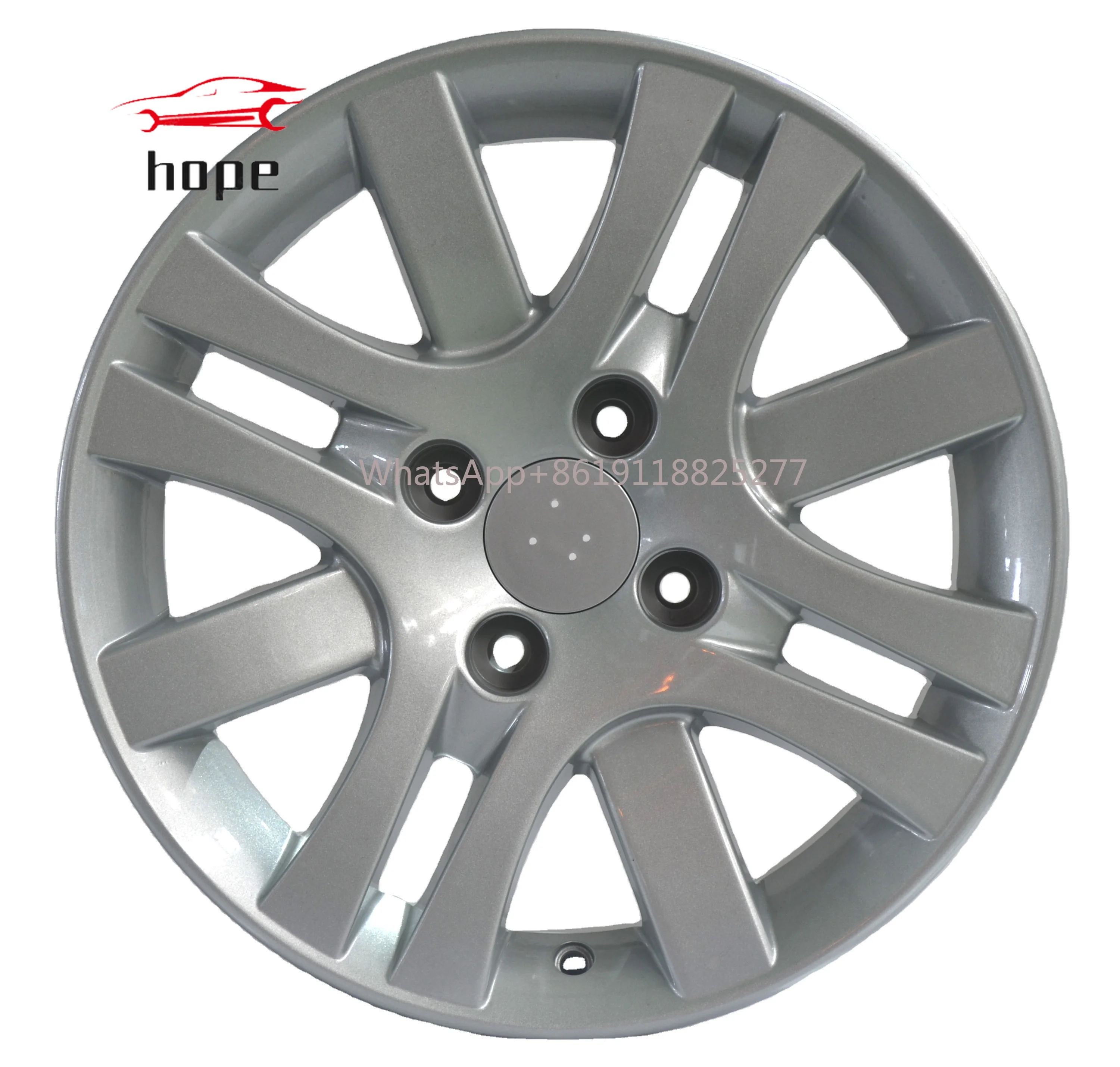 Silver machine face rims fit for Peugeot alloy wheels 14 inch rines 15 de lujo pcd 4x108 14x6 15x6.5 touring car & rv wheels