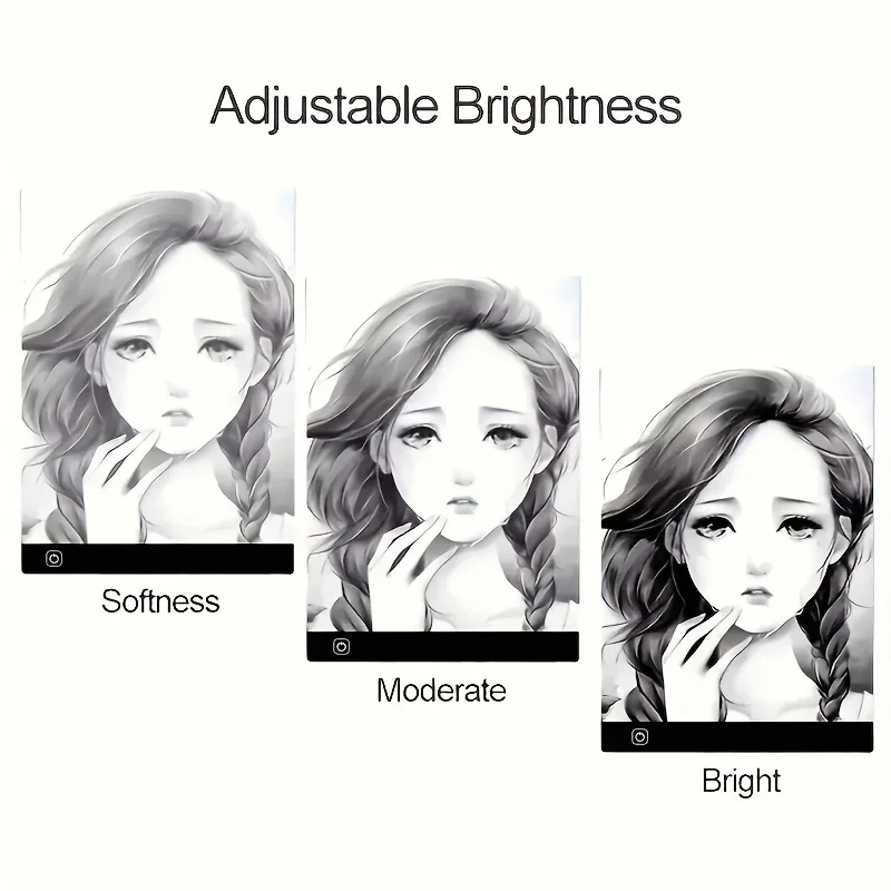 وسادة إضاءة LED قابلة للتعتيم بثلاثة مستويات A5 وصندوق إضاءة للتتبع، تعمل بمنفذ USB. حماية العين، مثالية لتصميم الفنان والرسم.
