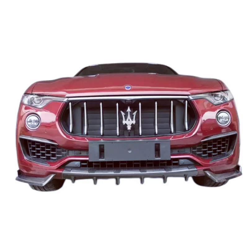 Made in China LD style carbon fiber  for the small front lip and rear diffuser wing spoiler body kit of the Maserati Levante