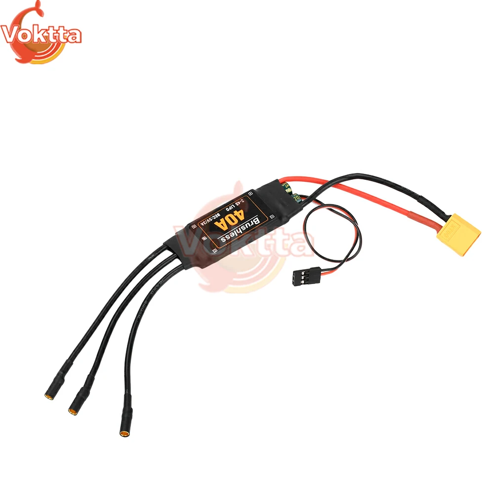 40a esc controle elétrico sem escova 2-4s controlador de velocidade esc com 5v3a ubec adequado para rc fpv quadcopter modelo de asa fixa