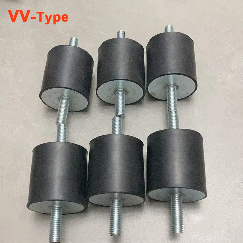 M10 M12 M16 M20 VV-Type Rubber Shock-Absorbing Foot Industrial Silent Shock Absorber Mechanical Buffering Silent Buffer Pad