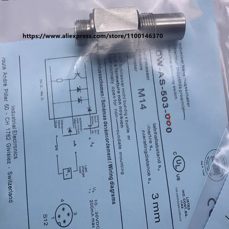 

2Pcs New High Quality Contrinex High pressure sensor DW-AS-501-P20 DW-AS-503-P20