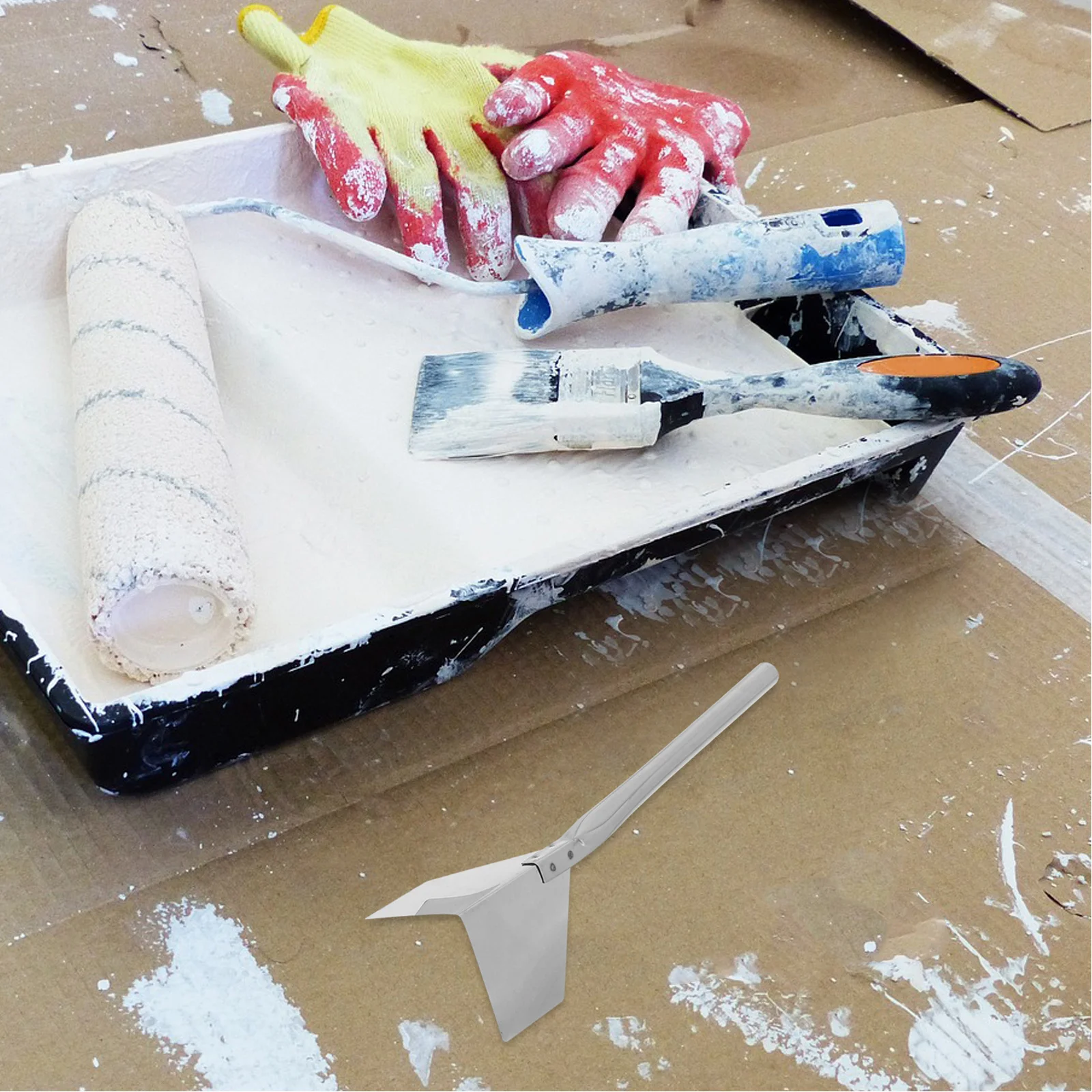 2Pcs Corner Trowel Stainless Steel Plastering Hand Tool Drywall Compound Corner Shaping Tool for Construction