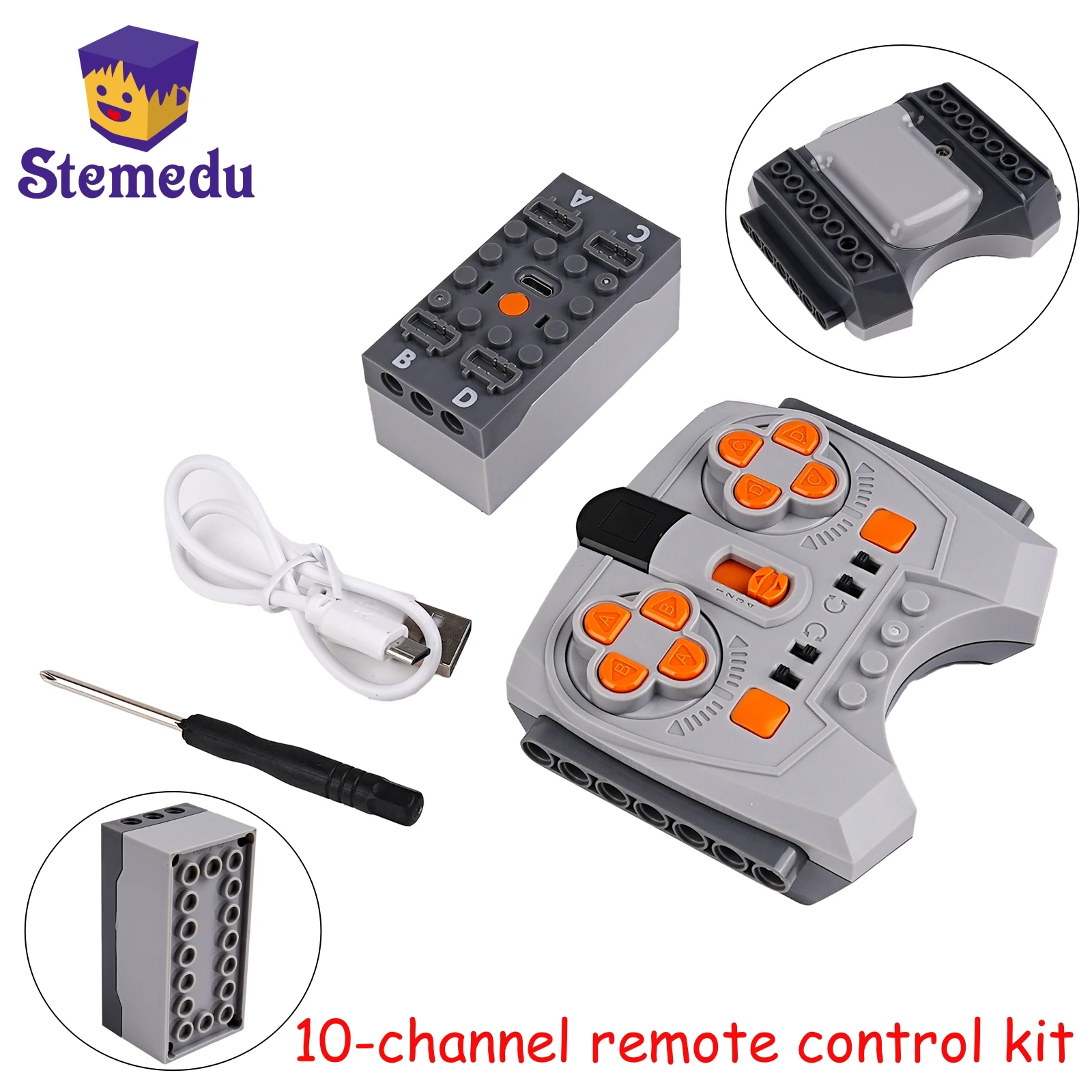 

10-Channel Remote Control APP Programming Power Set DIY Car Mechanical Group Power Modification Compatible with Legoeds