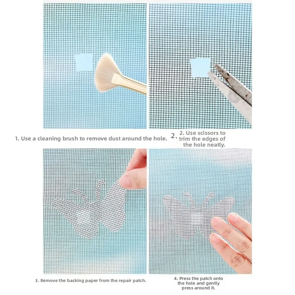 Butterfly Shape Window Screen Repair Tape Self-adhesive Anti-Insect Mosquito Mesh Broken Holes Repair Stickers Waterproof