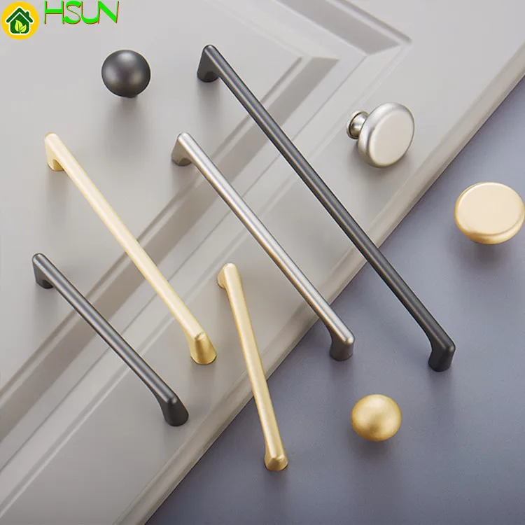 

Jiaao Nordic modern simple wardrobe cabinet door golden handle light luxury drawer kitchen furniture hardware door handle