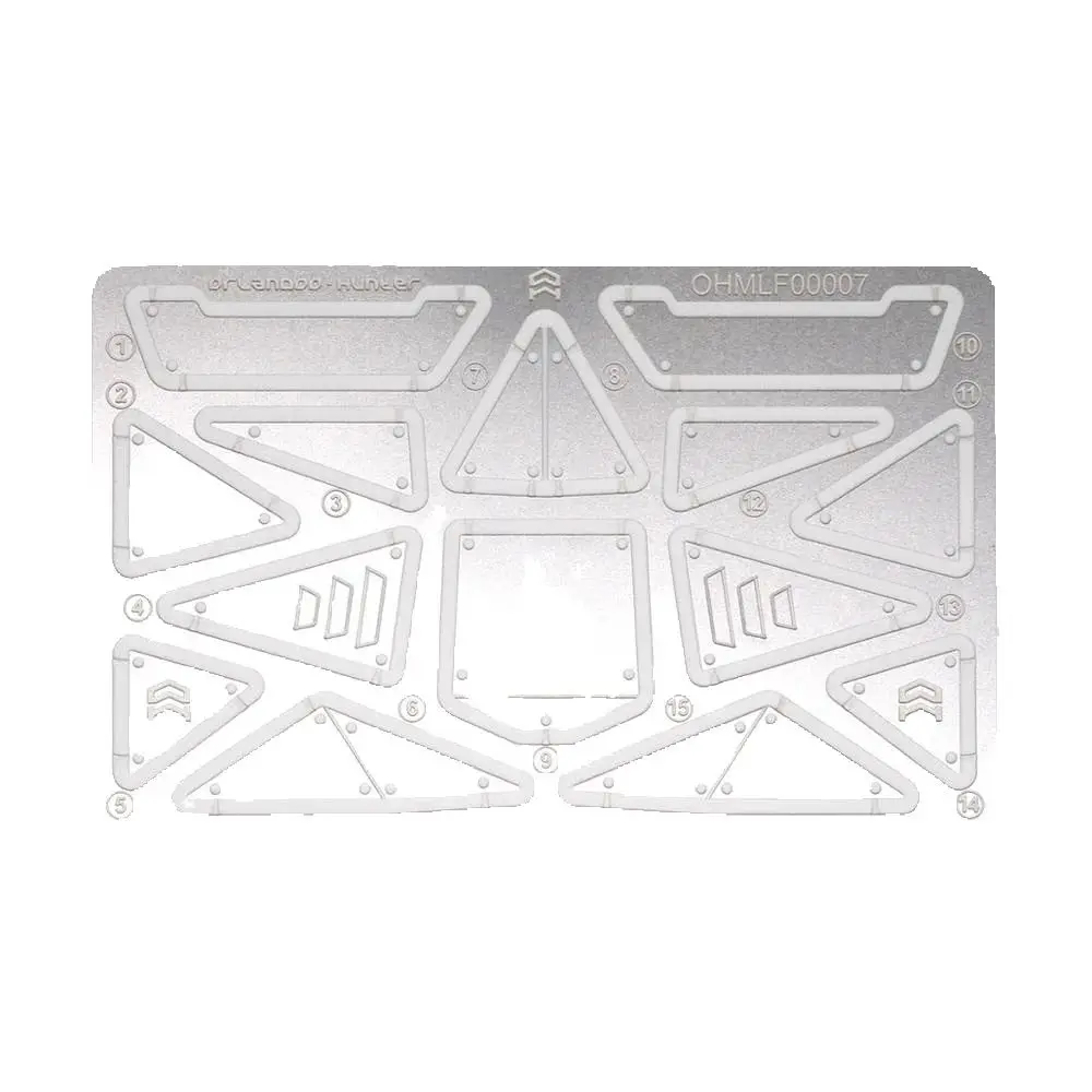 Orlando Hunter X01 Stainless Steel Exterior Decor Sheet 1:32 Model Car Appearance Accessories  MX0035