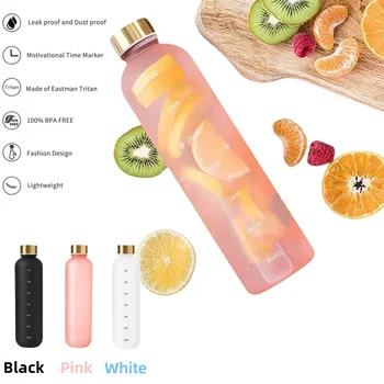 1000ML Bottle With Time Marker Motivational Reusable Fitness Sports Outdoors Travel…