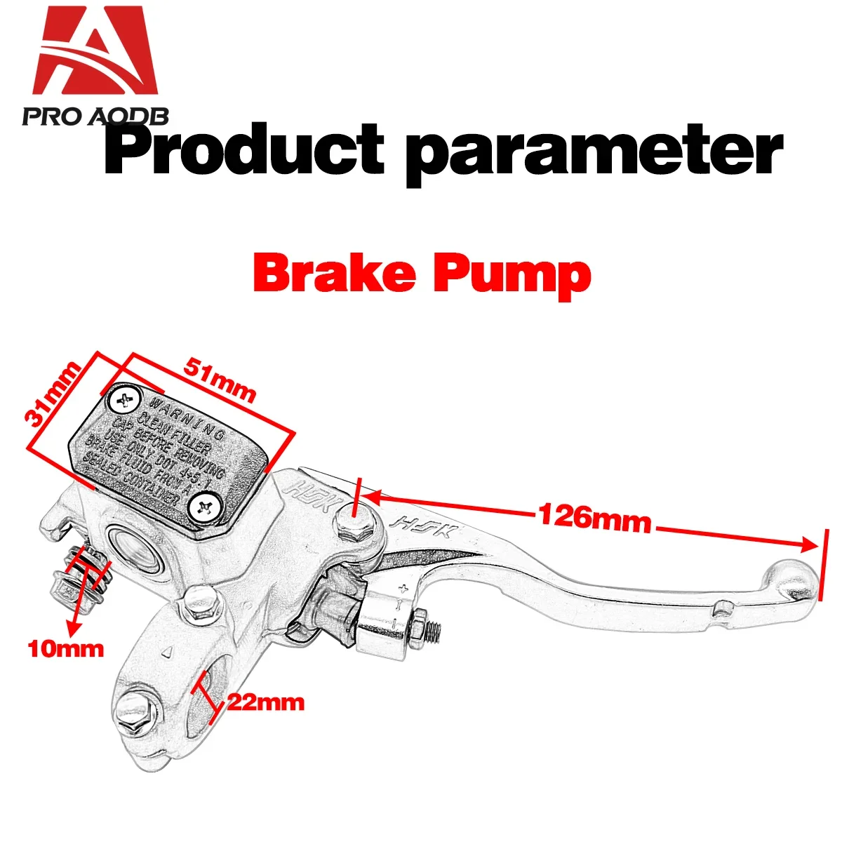 22mm 7/8'' Right/Left Brake Master Cylinder Clutch Pump Brake Lever Motorcycle For KTM EXC EXCF SX SXF SXW XCW XCF TPI Six Days image 2