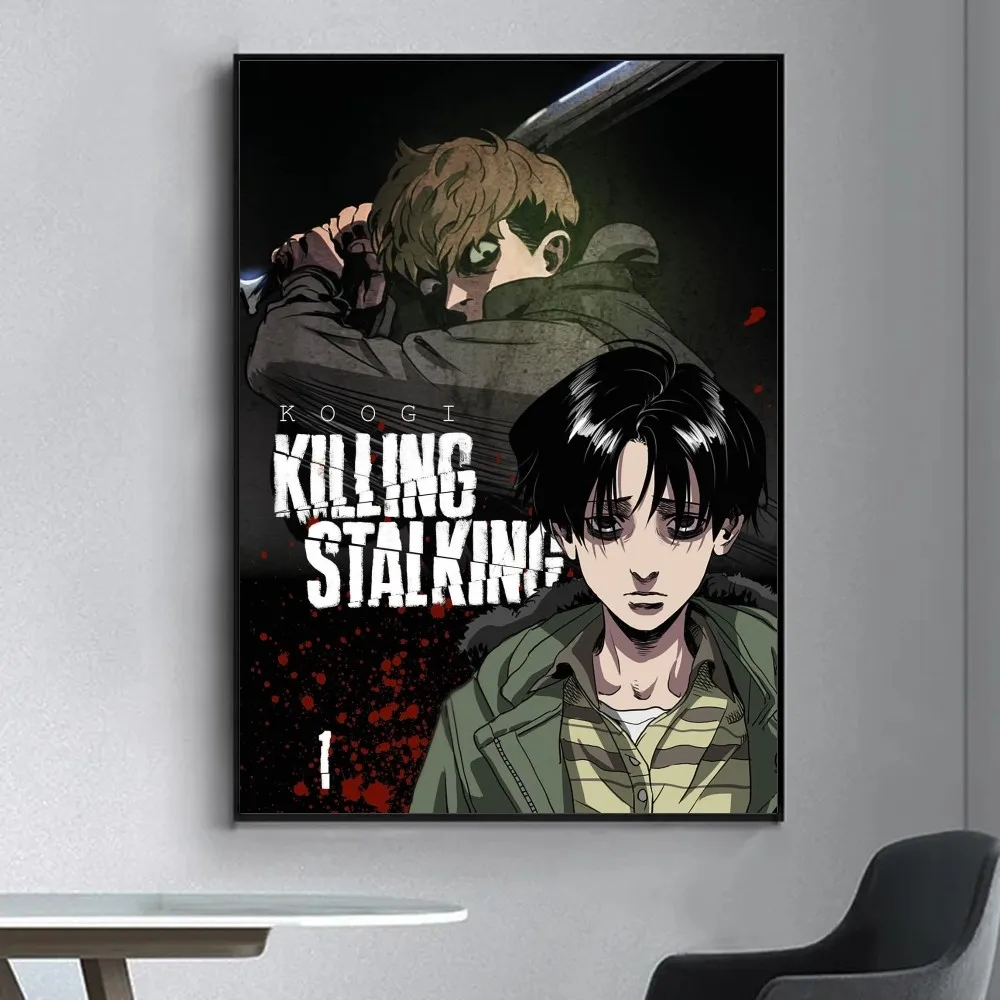 قتل Stalking الكورية المانغا المشارك يتوهم الجدار ملصق لغرفة المعيشة بار خمر اللوحة الزخرفية الأوسط