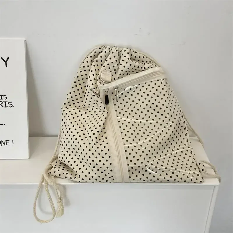 حقيبة شفافة خفيفة الوزن للتنقل وخالية من الألم، حقيبة ظهر جديدة من القماش برباط، حقيبة تخزين مطبوعة على شكل نجمة #3