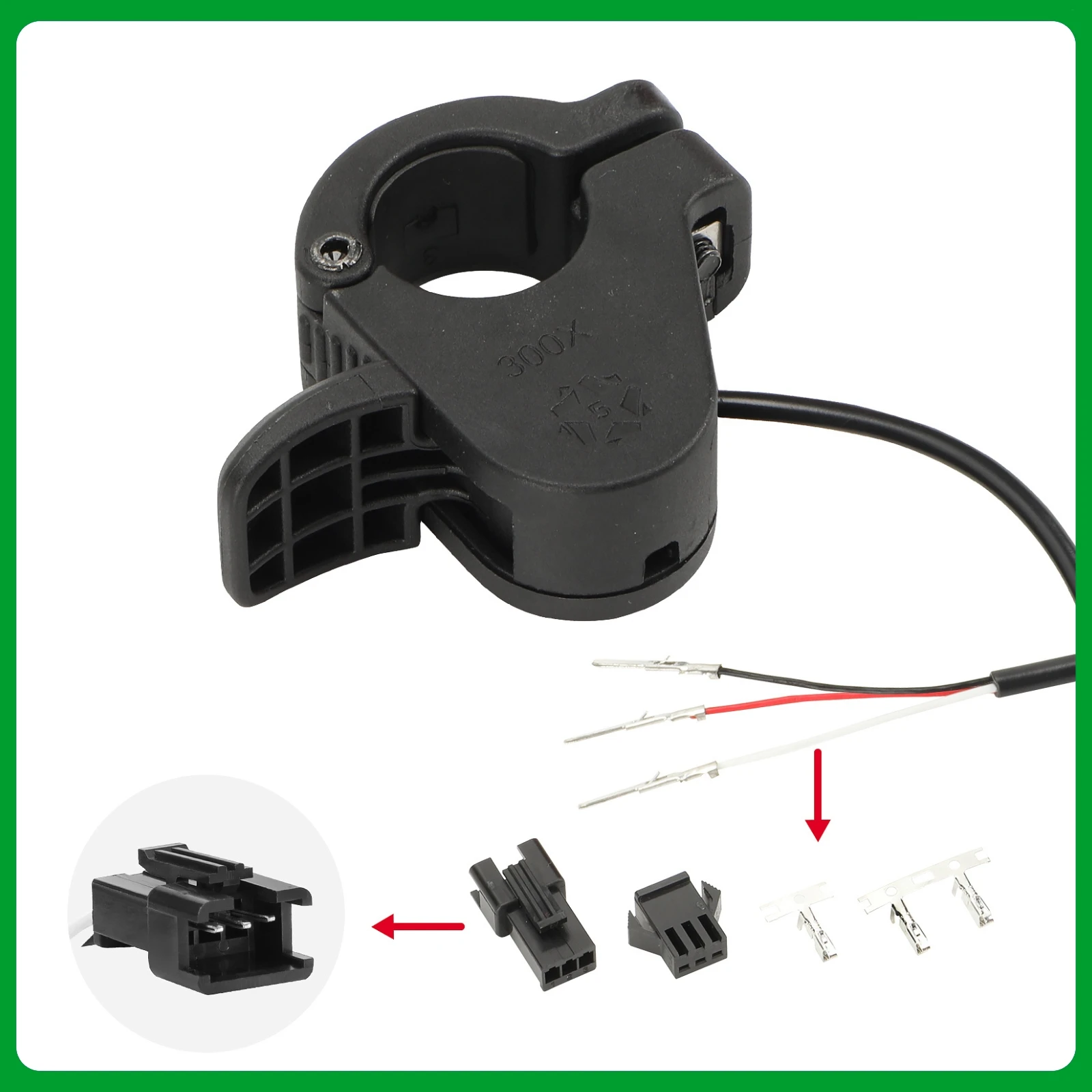 WUXING 300X Bicicleta eléctrica Acelerador de pulgar de liberación rápida, acelerador de velocidad para bicicletas eléctricas, scooters eléctricos y