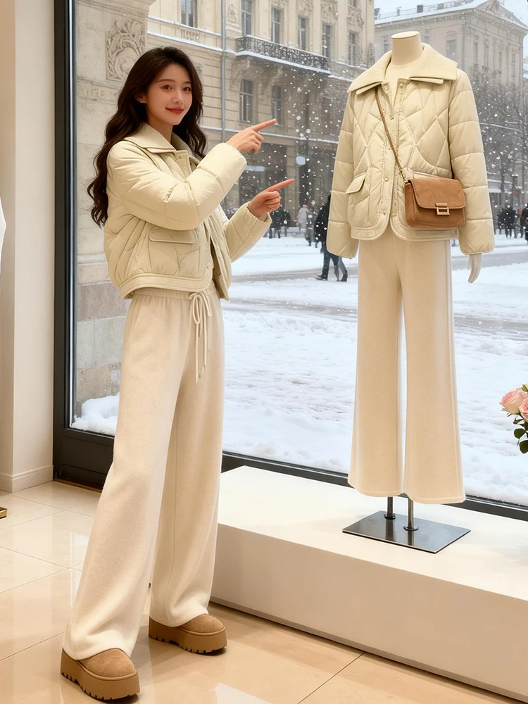 

Зимнее женское пальто Thiened Fce: новая коллекция, повседневное, прочное, теплое, на хлопковом наполнителе, в корейском стиле, приталенное, длинное